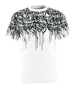 Artistic Graffiti Unisex Tee, Urban Style T-shirt, Streetwear Apparel, Creative Gift, Casual Wear, Modern Art Fashion