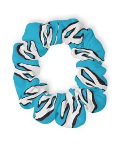 Vibrant Zebra Print Scrunchie, Funky Hair Accessory for Everyday Wear, Gifts for Teens, Birthday Party Favor, Fashion Hair Tie