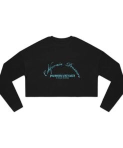 California Dreamin’ Women’s Cropped Sweatshirt | Stylish Lounge Wear, Trendy Fashion, Casual Outfit, Birthday Gift, Summer Vibes